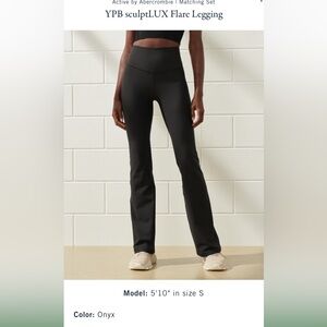 Abercrombie YPB Black Sculptlux Flare Legging